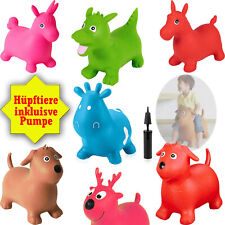 HÜPFTIER ab 2 JAHRE + PUMPE Kinder Hopser Jumper Pferd Einhorn Hüpfer aufblasbar