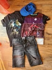 Kleiderpaket Junge (Shirts Fußball und Wolf, Vingino Hose, Basecap) ca 140