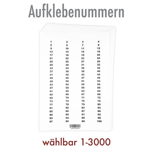 100 gewinnaufkleber für - 100,