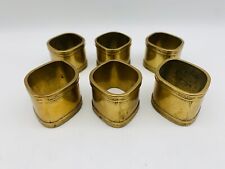 Messing Servietten Ringe massiv sehr robust 6 Stück Ø 5,5cm
