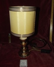 Lampe, Tischlampe Nr. 344, klein, schwer, Messing, 1 x E 27 Fassung, mit Schirm