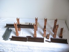 KE556*  FALLER H0 Konvolut Loreley Brücke mit 5 Rampen 90cm lang gebaut