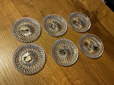 6 Untersetzer für Gläser,Echt Bleikristall Hochglanzpoliert,24 % BleiGehalt, Top