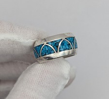 Vintage Navajo Ring 925 Silber mit Türkis Indianerschmuck Handarbeit