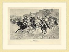 Fantasia Reiterspiele Araber Rappen von Chr. Speyer HOLZSTICH III 85