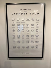 Poster Laundry Room inkl. Rahmen 60x90 cm