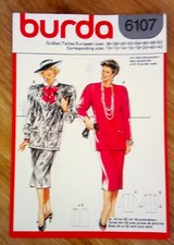 Schnittmuster Burda  6107 für Rock und Bluse Gr.36-38—40-42-44
