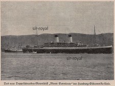 Doppelschrauben Motorschiff Monte Sarmiento - 1926 - Bild ~13x10cm -