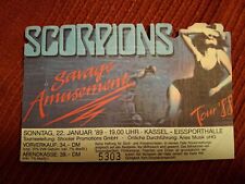 Scorpions Savage amusement 22.1.1989 Kassel Konzertticket, Eintrittskarte