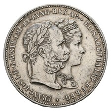 Österreich Franz Joseph I. 2 Gulden 1879 Silbernes Hochzeitsjub. Gew: 24,7g/900