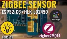 Zigbee Radar Bewegungsmelder Präsenzsensor ESP32-C6 HLK-LD2450  Z2M IoBroker
