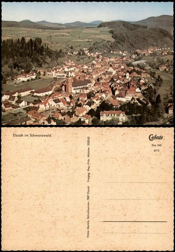 Ansichtskarte elzach panorama - ansichtskarte,