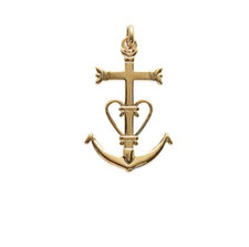 Anhänger Kreuz der Camargue Vergoldet 18 Karat 750/000 Schmuck(Ohne Kette)