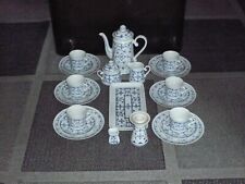 24tlg. Kaffeeservice   Bareuther   Indisch blau Porzellan  (14)