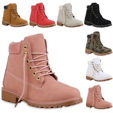 Damen Stiefeletten Camouflage