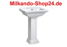 Spülstein Waschbecken Keramik Retro Waschtisch mit Säule Waschtisch Nostalgie