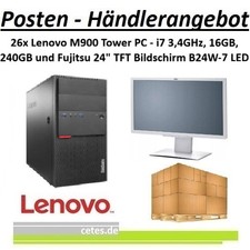 Posten & Händlerangebot - 24x Lenovo M900 Tower + 24x 24" Fujitsu TFT