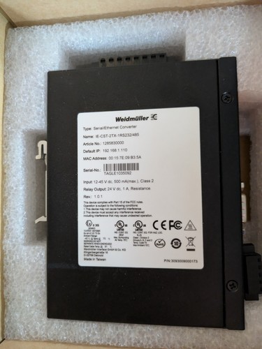 Weidmüller serial ethernet - weidmüller, serial/ethernet