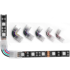 Eckverbinder RGB LED Strips Winkel L Form Kein Schweißen Schnell Verbinder 6pin