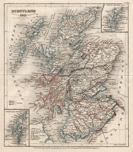 Schottland original stahlstich - schottland,
