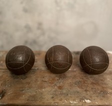 3er Set alter Boulekugeln, Petanque, Wettkampf-Kugeln von Obut, 700 gr, 7,5 cm