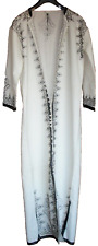 wunderschöner KAFTAN MORGENMANTEL weiss Size S Gr.36