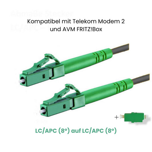 Glasfaserkabel apc - lc/apc, (8°)