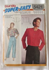 Schnittmuster BURDA 5421 Super easy Jacke Blouson Gr. 34-42 Vintage