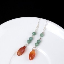 I04 Ohrring Blüte aus rotem