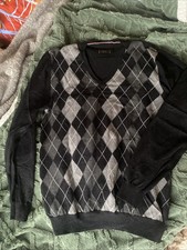 Esprit / Herrenpullover mit Rautenmuster / Wollanteil / Grautöne