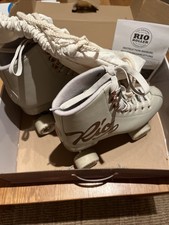 RIO ROLLER Rollschuhe Skates ROSE Rollschuh cream Rollerskate Gr.42/UK 8 Wie Neu
