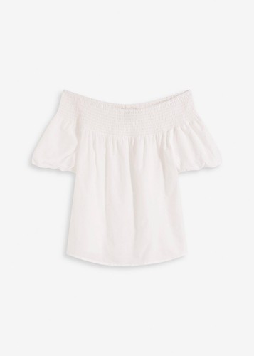 Carmenbluse 42 weiß - carmenbluse, gr.