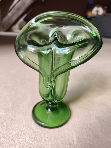 Vintage glas vase grün - vase,