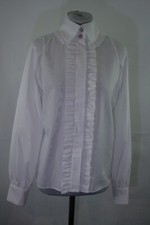 Mega CHANEL Rüschenbluse in Weiß  Gr.38   355/1/280 *bitte messen*