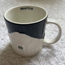 Starbucks Mug/Tasse/Becher SEATTLE, 3D Relief-Serie schwarz/weiss