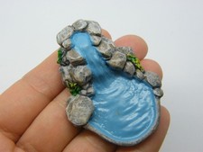 1 Teich Wasserfall Miniatur Puppenhaus Resin WT52
