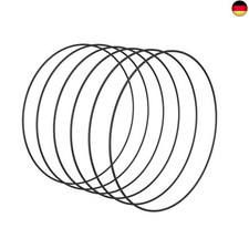 Worown 6 Stück 25cm Metallringe zum Basteln, Schwarz Metallring, Deko Ringe zum 