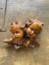 Putten Engel Wandengelpaar Holz handgeschnitzt