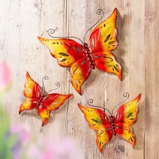 3er Set Metall Schmetterlinge
