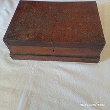  KAISERZEIT KÄSTCHEN URALT HOLZ DEFEKT ERSATZTEIL FURNIERT 