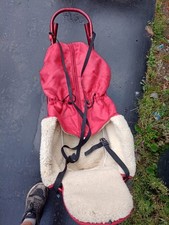 Kinderschlitten Rückenlehne mit Teddyfell Schlittensack  für Kleinkinder