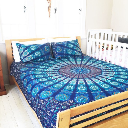Marineblau mandala zwilling - mandala,