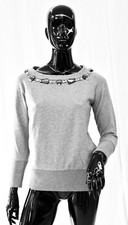 Star Chic Easy Couture Sweatshirt mit Steinen, grau, Größe S Art. Schwaben