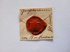 Historischer Wachs-Siegel Antik RUDOLF VON BORKMANN Thüringen Druckerei WEIMAR