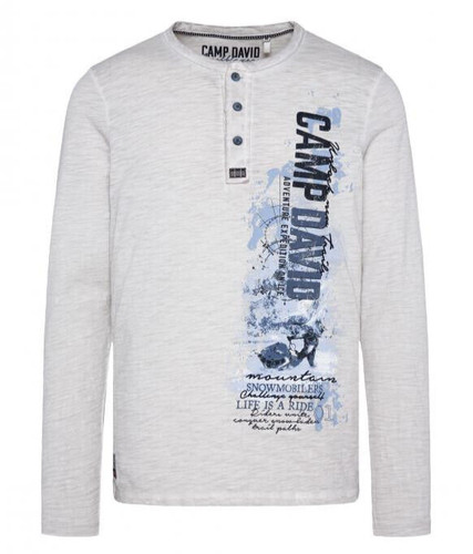 Camp david henley langarmshirt - camp, henley-langarmshirt