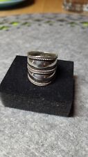 großer breiter Bandring - Silberring 925  - 18,8 mm