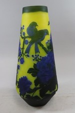 Große Art Jugendstil Vase Überfangglas signiert (GV366)