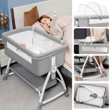 Faltbare Beistellbett Baby Bett mit Matratze Kinderbett Zustellbett Bassinet DE