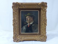 Porträt Bauer mit Pfeife