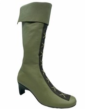 Lisa Tucci Damen Damen lang taupe Leder mittlerer Absatz hinten Reißverschluss mittlere Wade 7